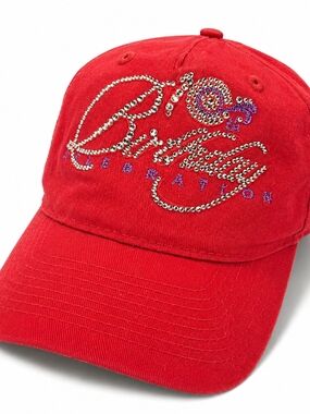Red Hat Society 10th Birthday Celebration Bling Rhinestone Red Hat 1998 2008